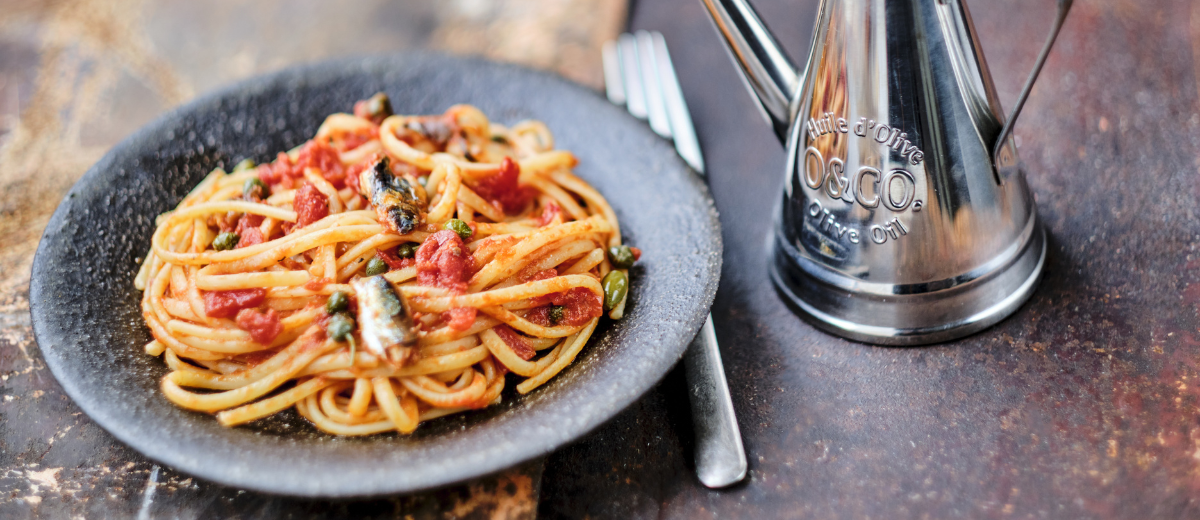 Linguine All'Arrabbiata & Lemon Sardines