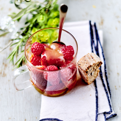 Red Fruits, Lemon Curd and Olive Oil Crunchies
