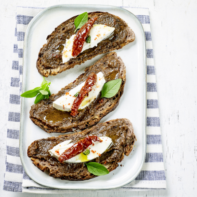 Ricotta & Eggplant Caviar Tartine